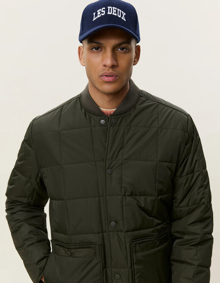 LES DEUX - Veste bomber matelassée Vert résine