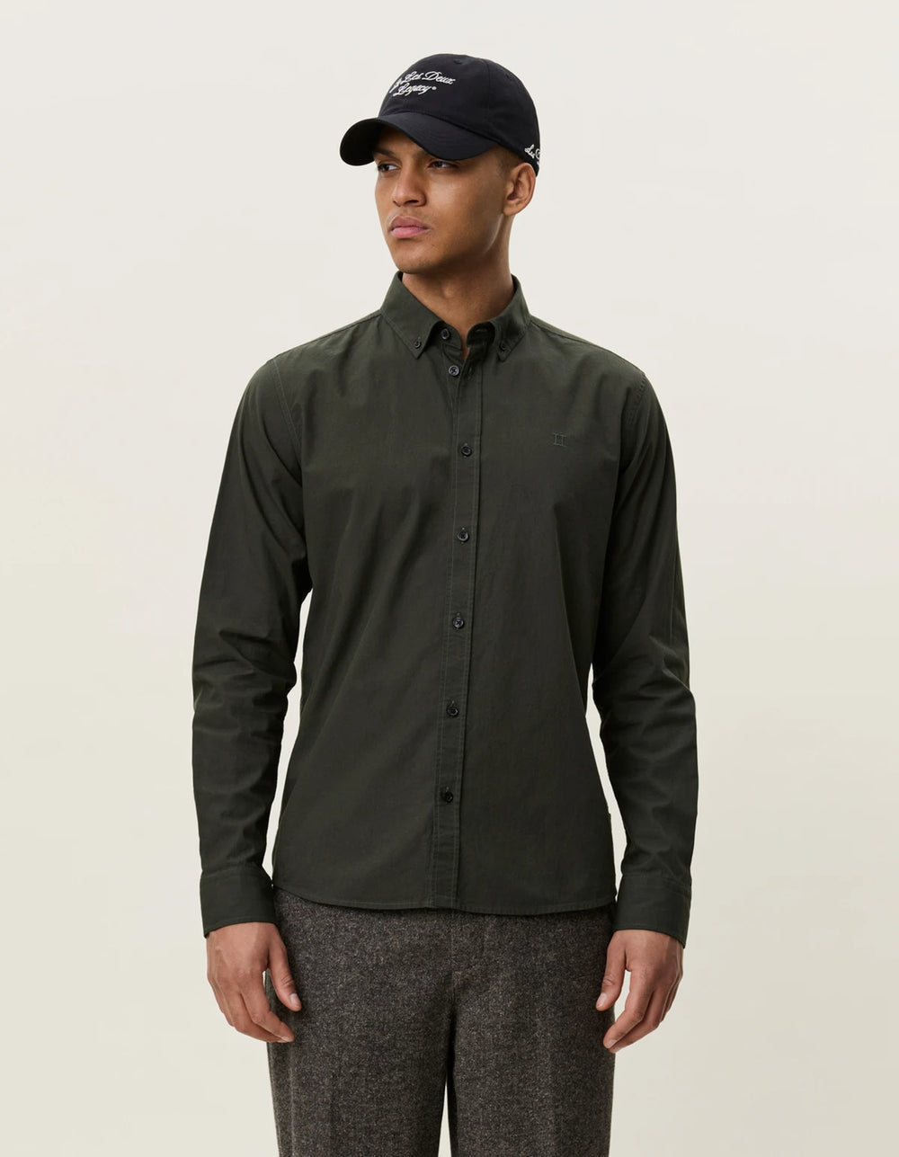 LES DEUX - Chemise Oxford légère Vert résine