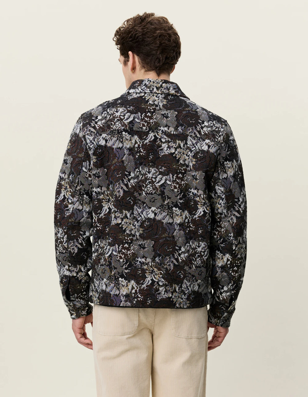 LES DEUX - Surchemise jacquard à motif floral Sable foncé