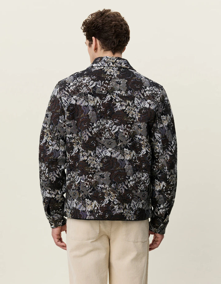 LES DEUX - Surchemise jacquard à motif floral Sable foncé