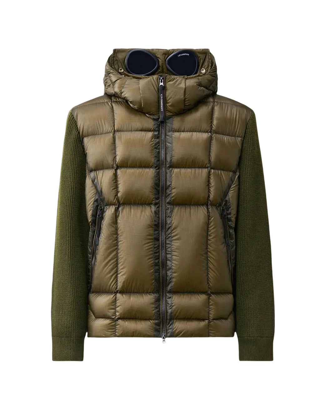 C.P. COMPANY - Pull Goggle en laine mérinos extra-fine Vert lierre