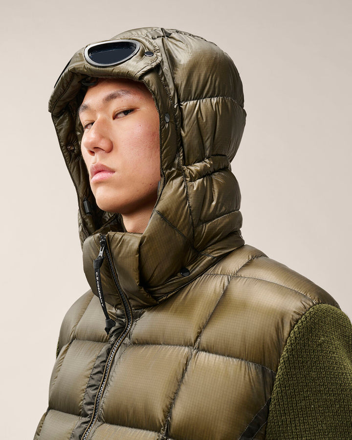 C.P. COMPANY - Pull Goggle en laine mérinos extra-fine Vert lierre