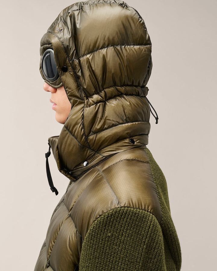 C.P. COMPANY - Pull Goggle en laine mérinos extra-fine Vert lierre