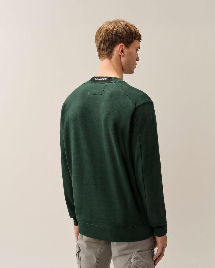 C.P. COMPANY - Sweat-shirt Lens en molleton Vert sapin