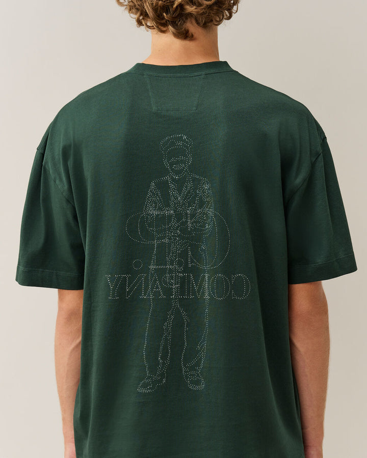 C.P. COMPANY - T-shirt Comfort Logo en jersey de coton Vert sapin