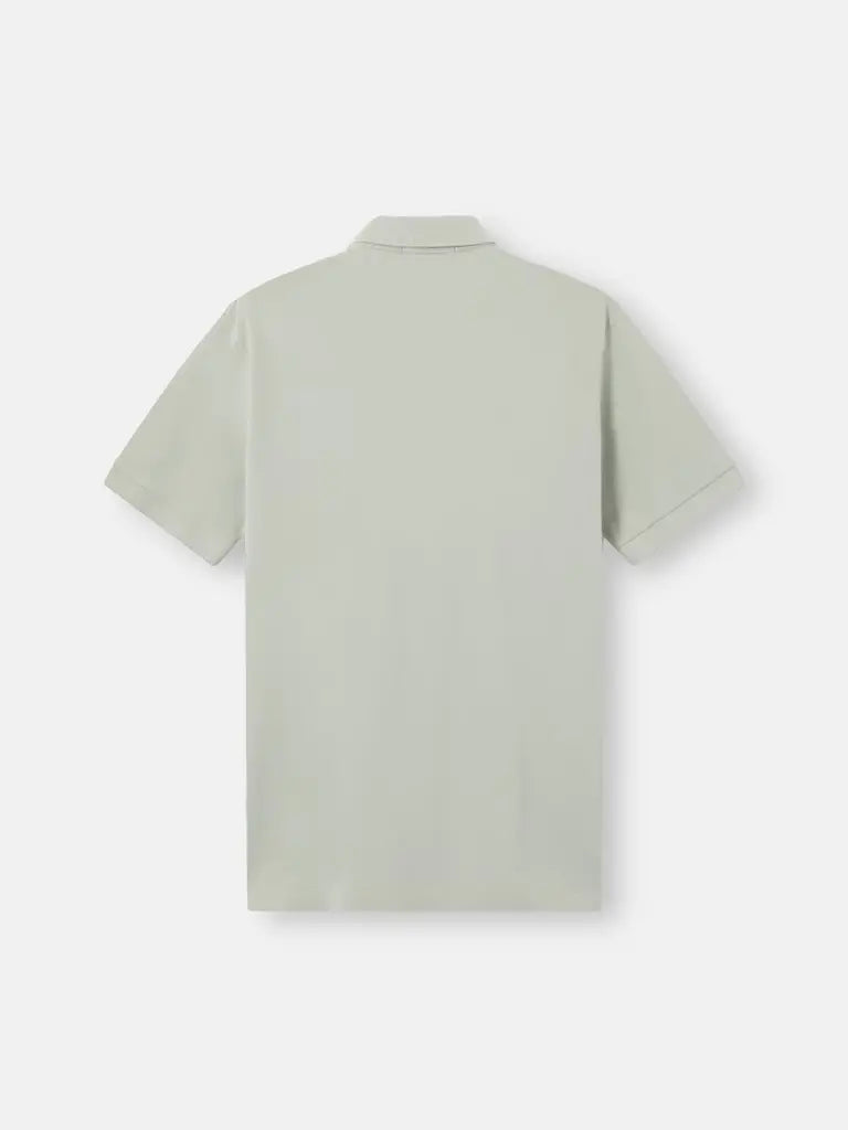 STONE ISLAND - Polo en piqué de coton biologique extensible Vert sauge