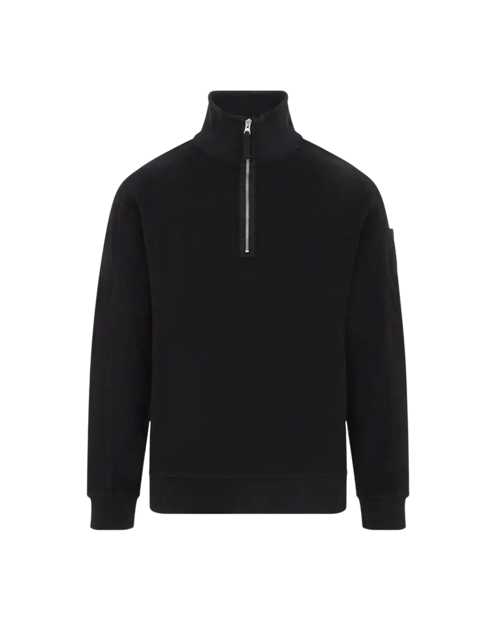 C.P. COMPANY - Sweat-shirt Polo Lens zippé Noir