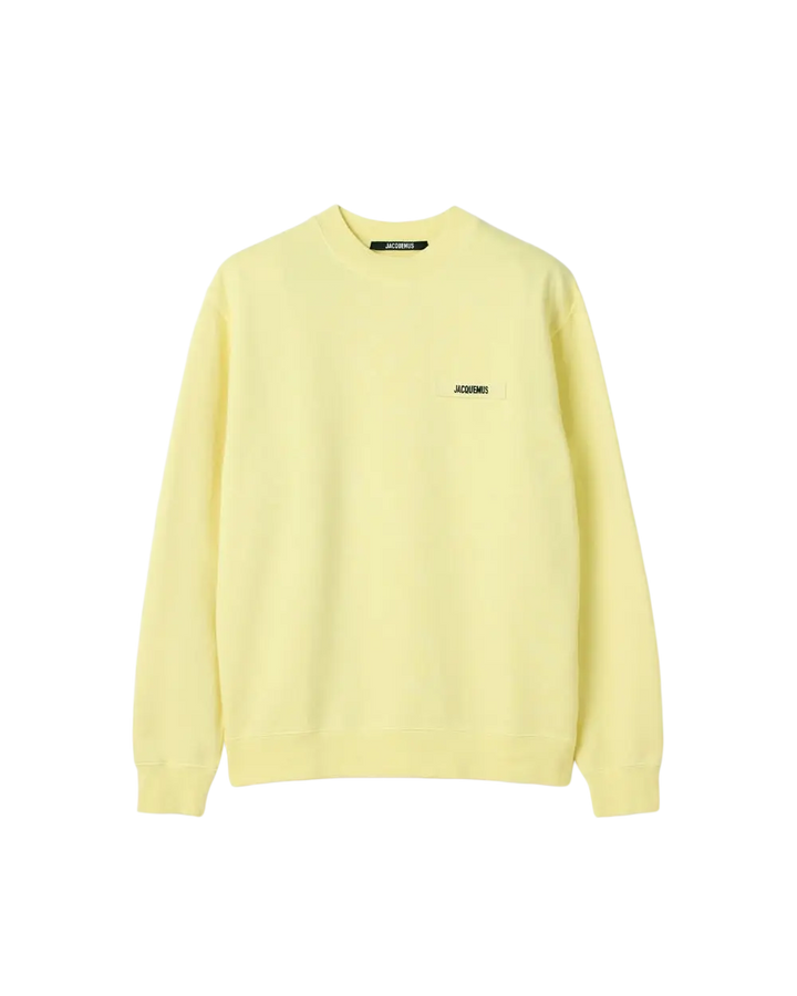 JACQUEMUS – Sweat Gros Grain Jaune pâle