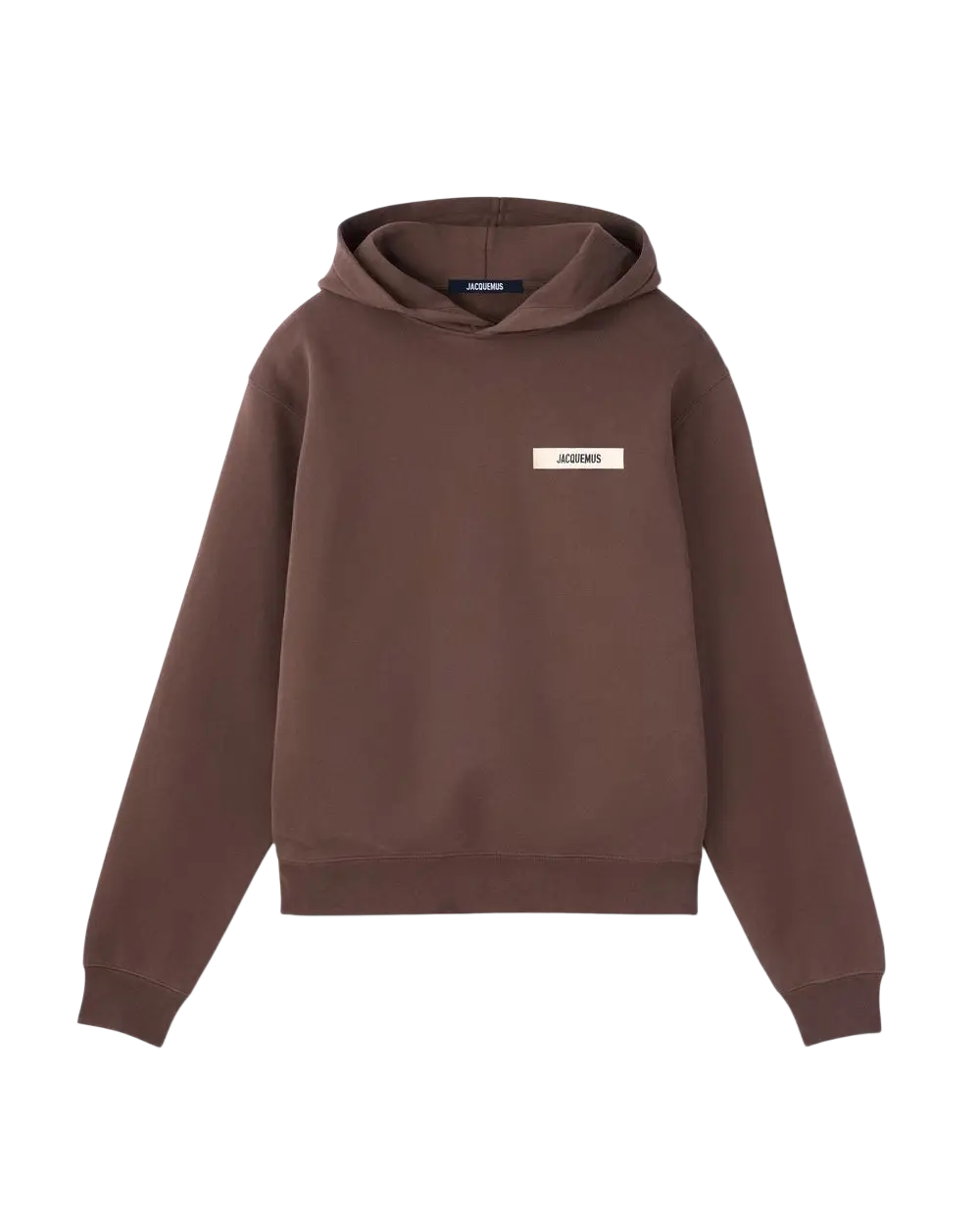 JACQUEMUS – Sweat à capuche Gros Grain Marron foncé