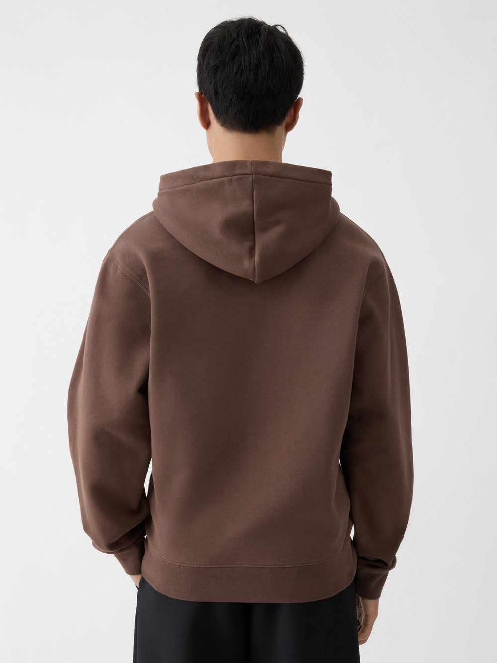 JACQUEMUS – Sweat à capuche Gros Grain Marron foncé