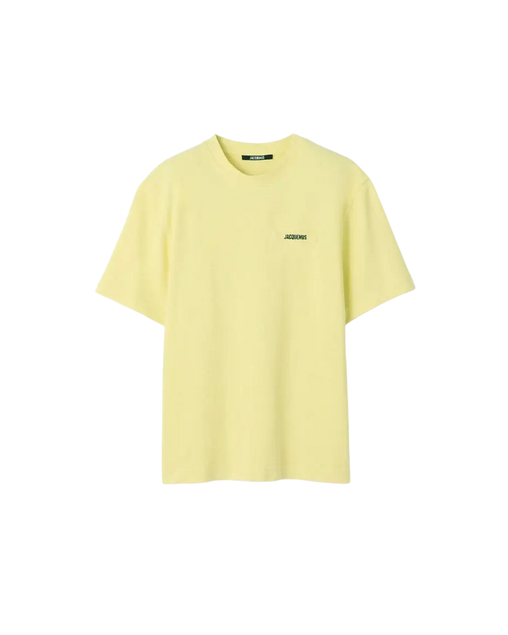 JACQUEMUS – T-shirt Gros Grain Jaune pâle