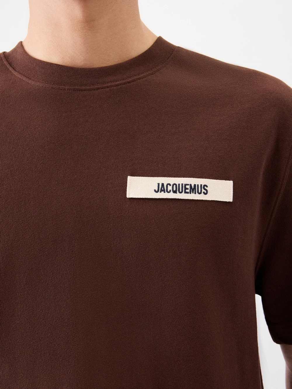 JACQUEMUS - T-shirt Le T-shirt Gros Grain Marron chocolat