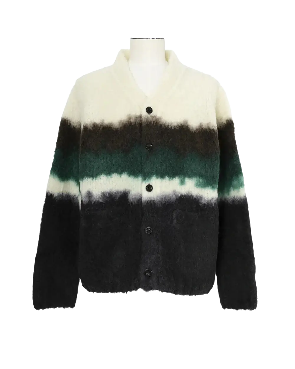 SACAI - Cardigan en maille Chusen-Dyed Noir multicolore