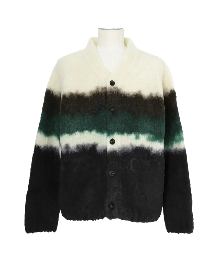 SACAI - Cardigan en maille Chusen-Dyed Noir multicolore