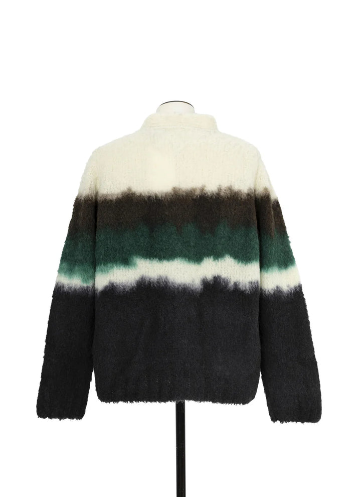 SACAI - Cardigan en maille Chusen-Dyed Noir multicolore