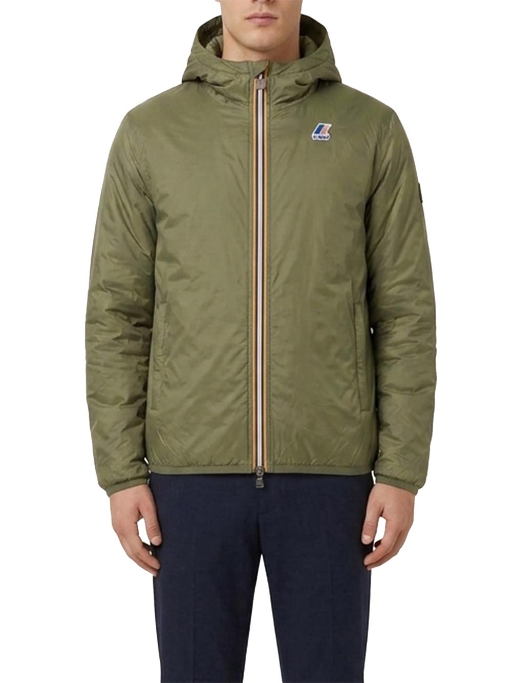 K-WAY - Veste Jack Spacer Nylon Double Bleu / Vert