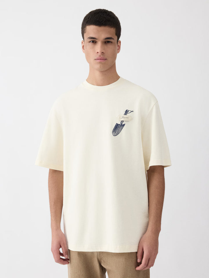 JACQUEMUS - The Pelle t-shirt Blanc cassé