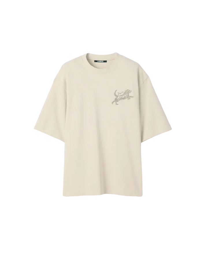 JACQUEMUS – T-shirt jacquard Bichon Multicolore Beige