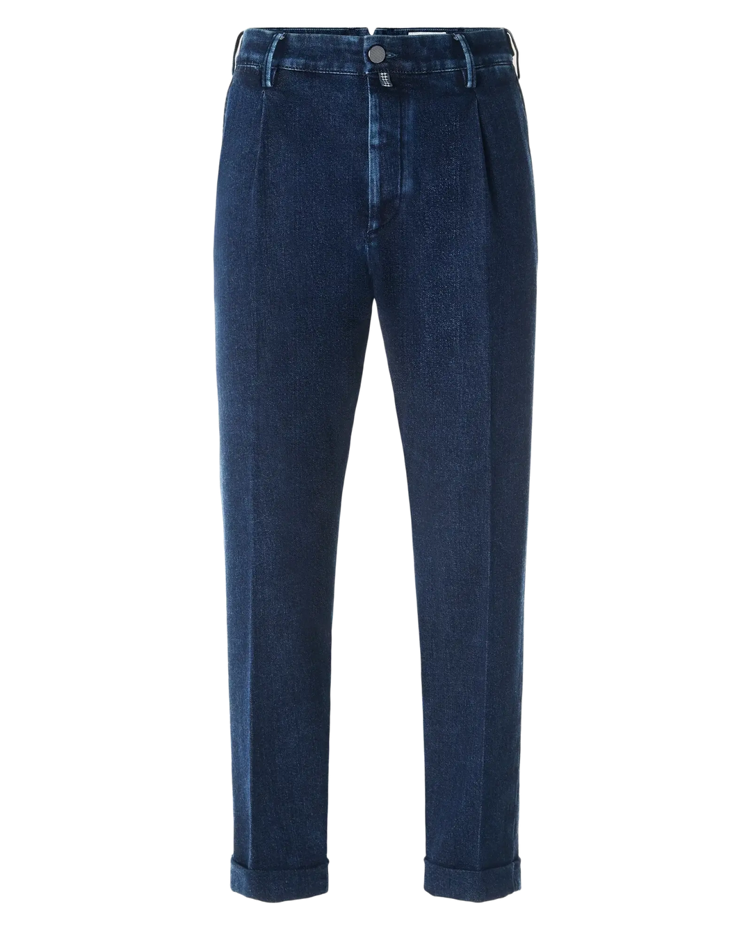 JACOB COHEN - Jean chino Henry en coton et cachemire Bleu marine