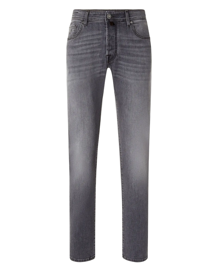 JACOB COHËN - Jean Bard Regular-Slim en denim stretch Noir délavé