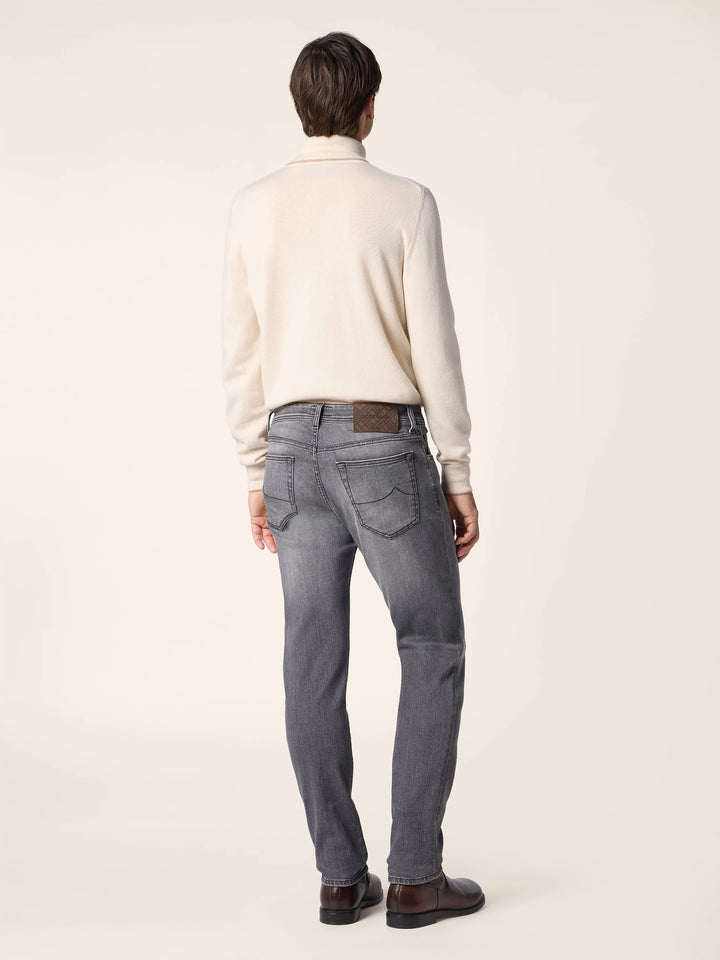 JACOB COHËN - Jean Bard Regular-Slim en denim stretch Noir délavé