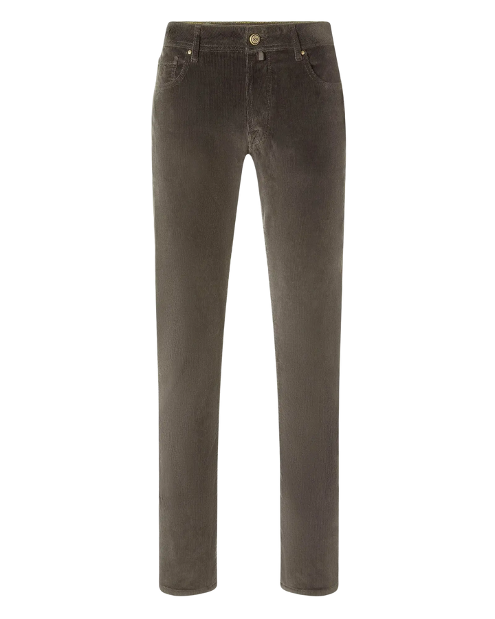 JACOB COHËN - Pantalon Bard Regular-Slim en velours côtelé stretch Taupe