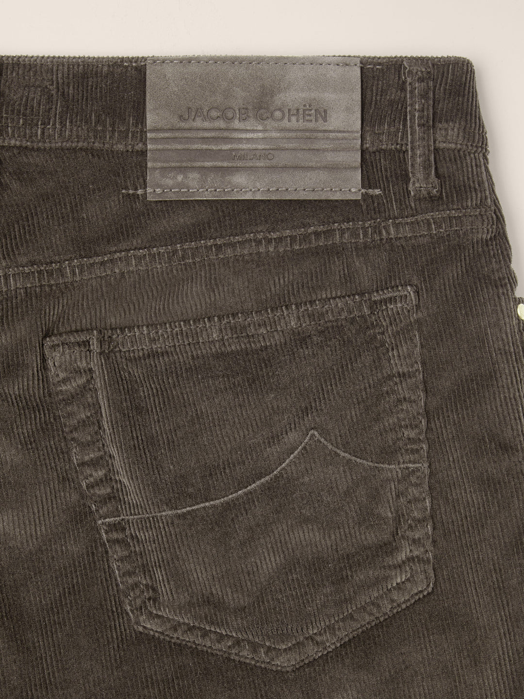 JACOB COHËN - Pantalon Bard Regular-Slim en velours côtelé stretch Taupe