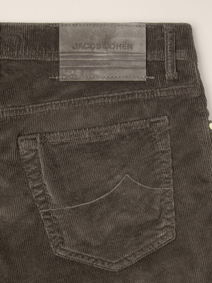 JACOB COHËN - Pantalon Bard Regular-Slim en velours côtelé stretch Taupe