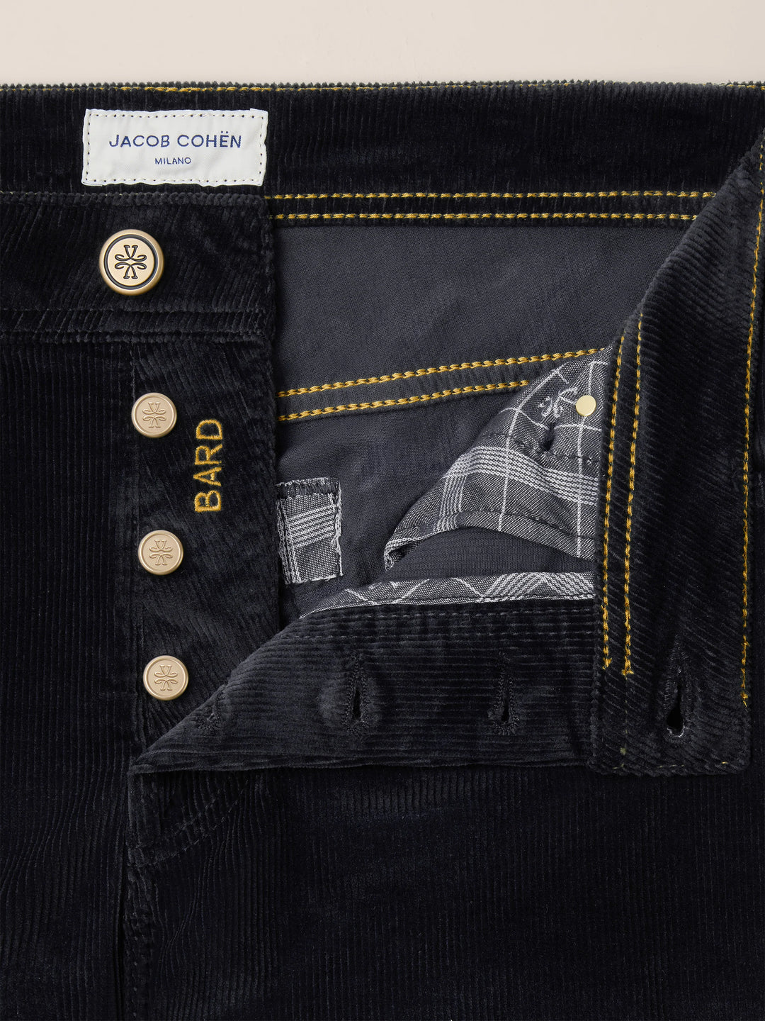 JACOB COHËN - Pantalon Bard Regular-Slim en velours côtelé Bleu marine