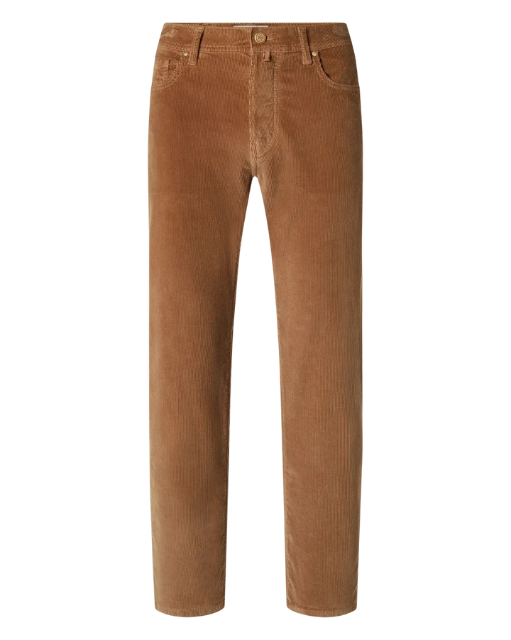 JACOB COHËN - Pantalon Edo Regular-Straight en velours côtelé Marron caramel