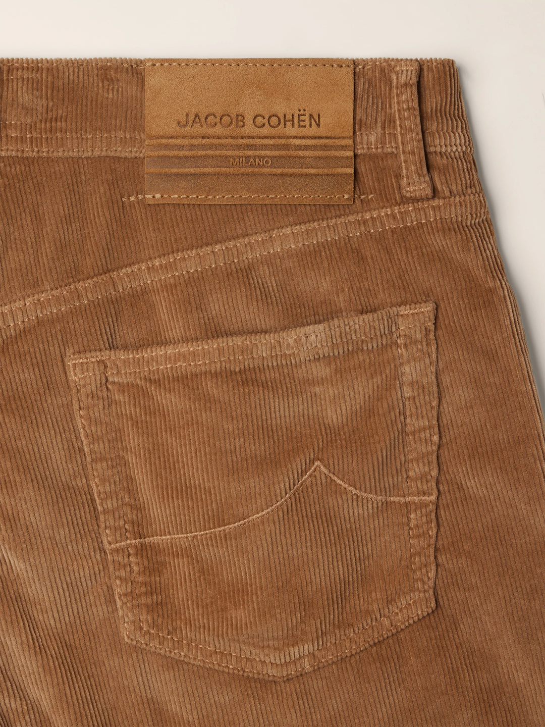 JACOB COHËN - Pantalon Edo Regular-Straight en velours côtelé Marron caramel