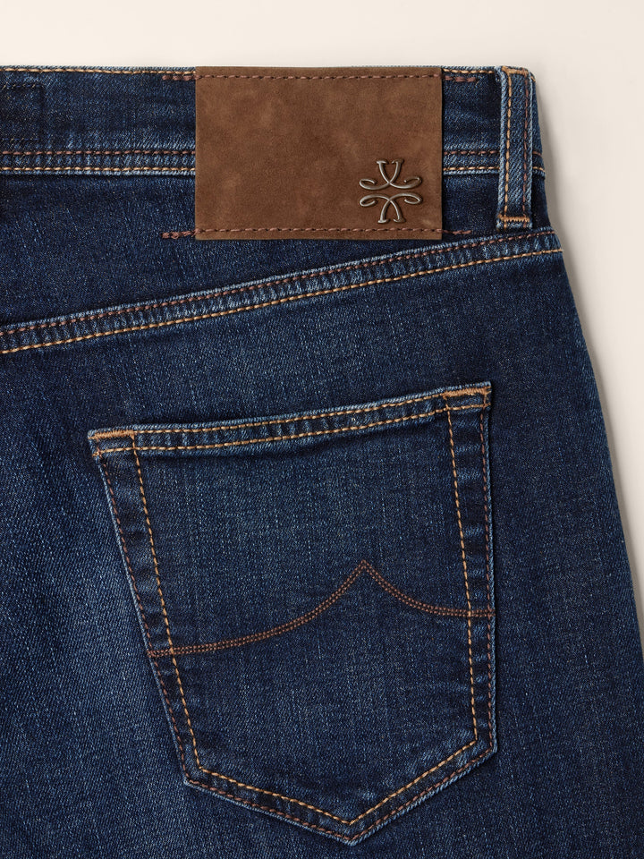 JACOB COHËN - Jean Jude Tapered en denim stretch Bleu foncé