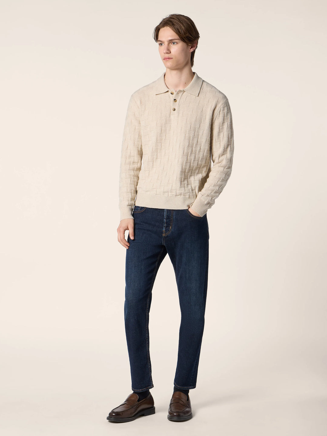 JACOB COHËN - Jean Jude Tapered en denim stretch Bleu foncé