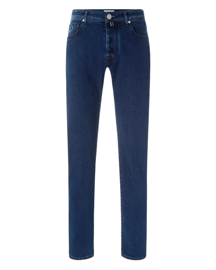 JACOB COHËN - Jean Bard Regular-Slim en denim Super Stretch Bleu foncé