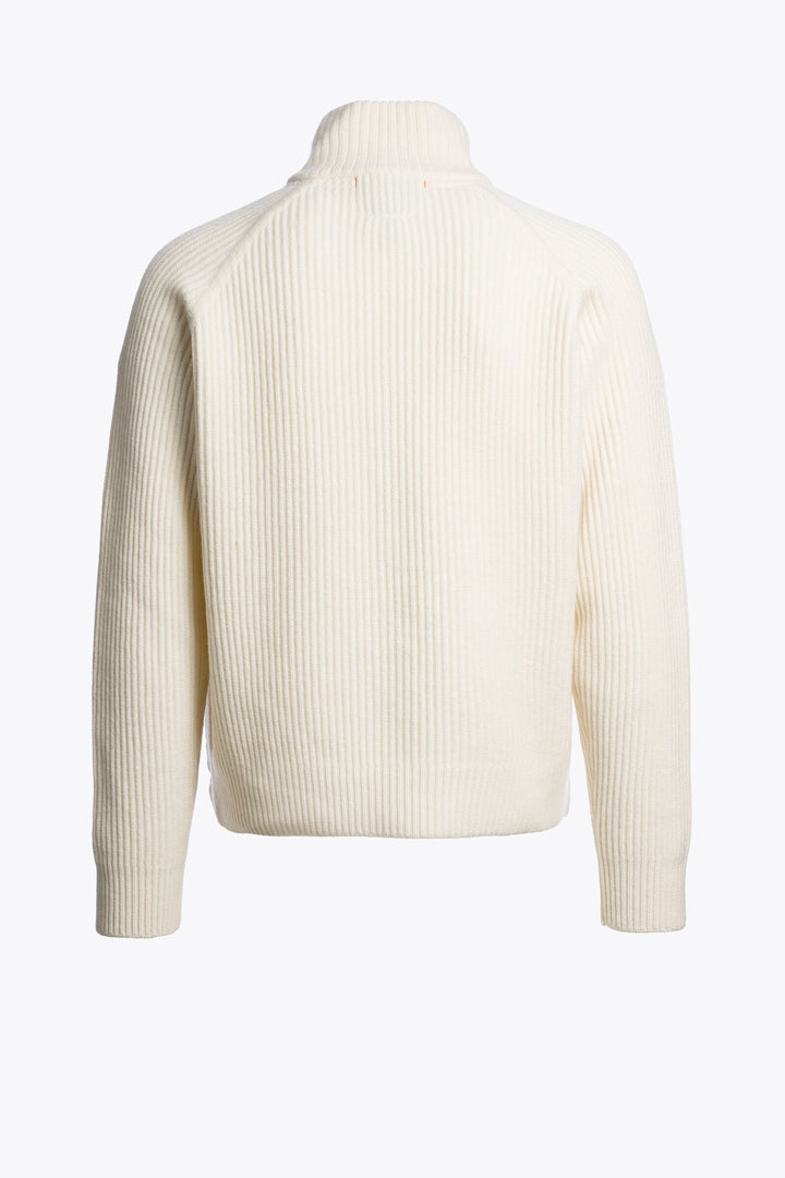 PARAJUMPERS - Cardigan hybride Olmo en laine mérinos et duvet Ivoire