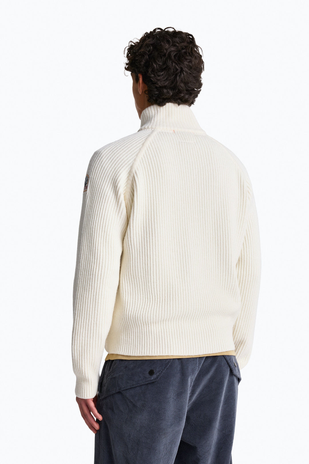 PARAJUMPERS - Cardigan hybride Olmo en laine mérinos et duvet Ivoire