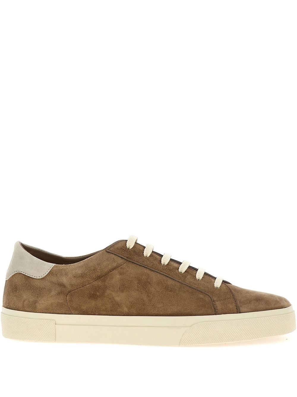BRUNELLO CUCINELLI - Baskets en daim marron