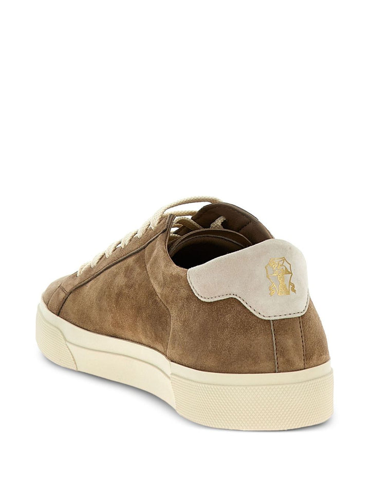 BRUNELLO CUCINELLI - Baskets en daim marron