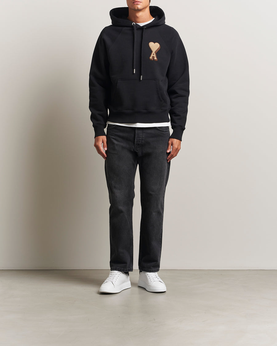 AMI - Sweatshirt Noir Ami de Cœur en Coton