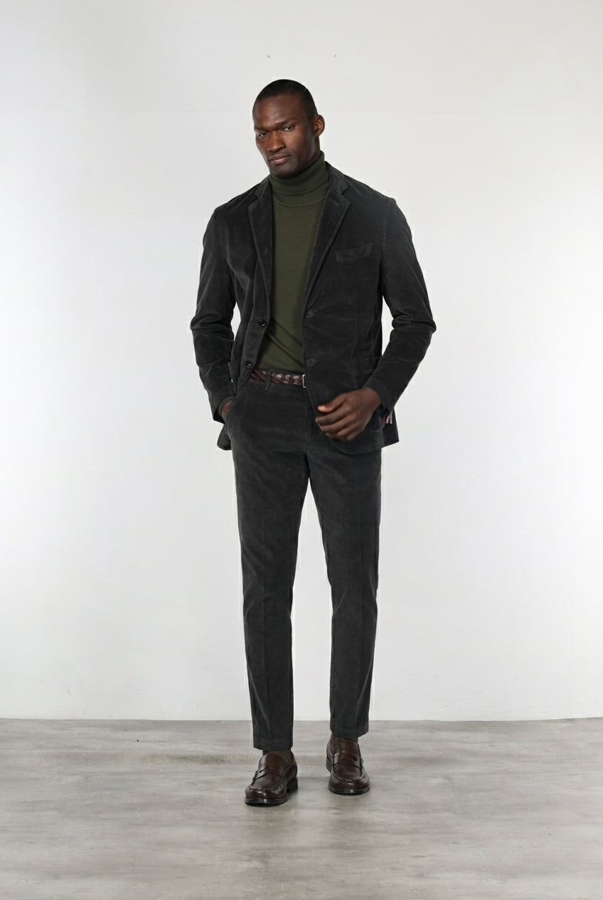 MASON'S - Pantalon cargo Chile en velours côtelé Marron