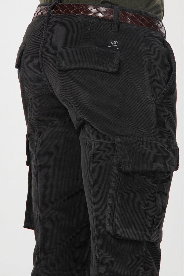 MASON'S - Pantalon cargo Chile en velours côtelé Marron
