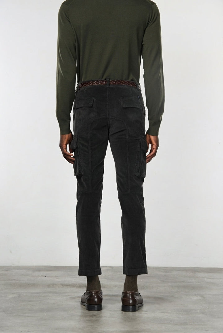 MASON'S - Pantalon cargo Chile en velours côtelé Marron
