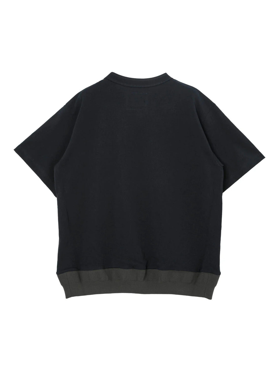 SACAÏ - T-shirt en Jersey de Coton Bleu Marine / Kaki
