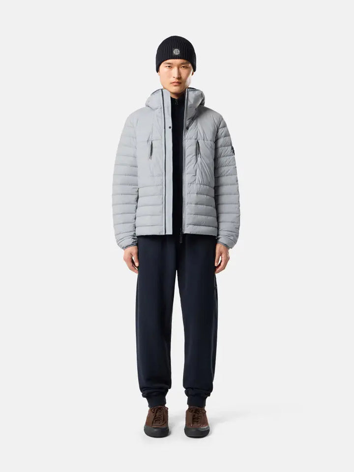 STONE ISLAND - Doudoune à Capuche Seamless Tunnel Gris