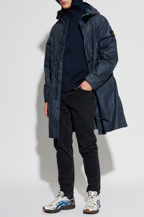 STONE ISLAND - Parka à capuche Bleu marine