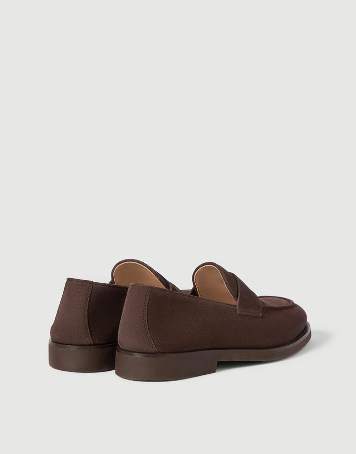 BRUNELLO CUCINELLI - Penny Loafers en Daim Moka