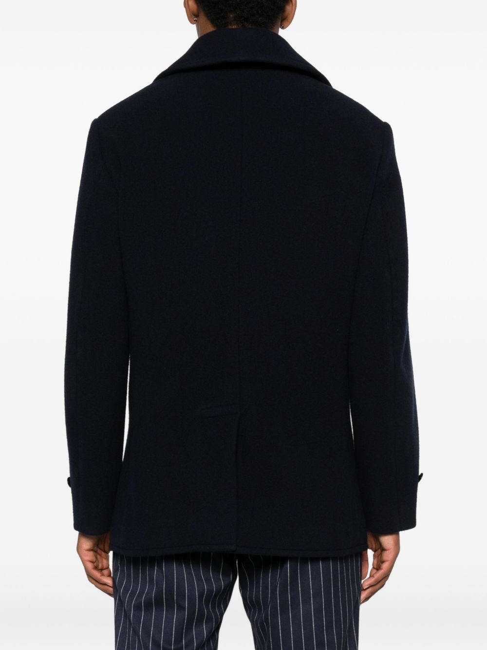 POLO RALPH LAUREN - Caban croisé en laine mélangée Bleu marine