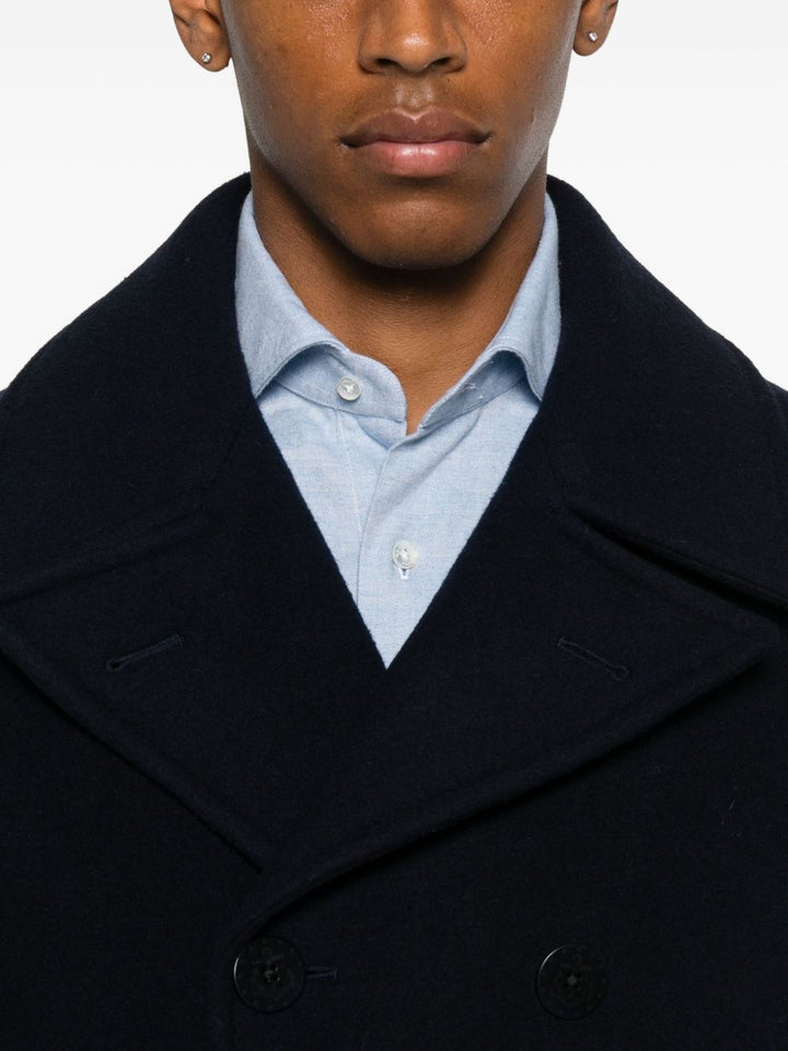 POLO RALPH LAUREN - Caban croisé en laine mélangée Bleu marine