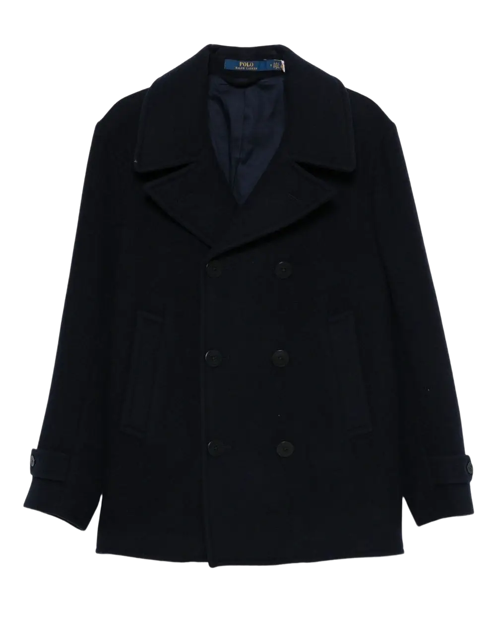 POLO RALPH LAUREN - Caban croisé en laine mélangée Bleu marine