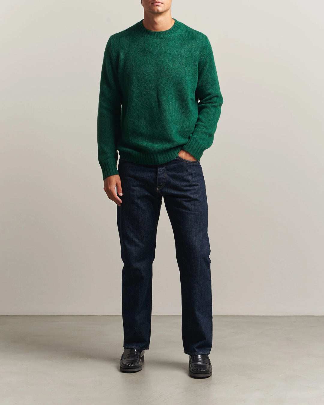 NN.07 - Pull Lee en laine mélangée Vert Eden